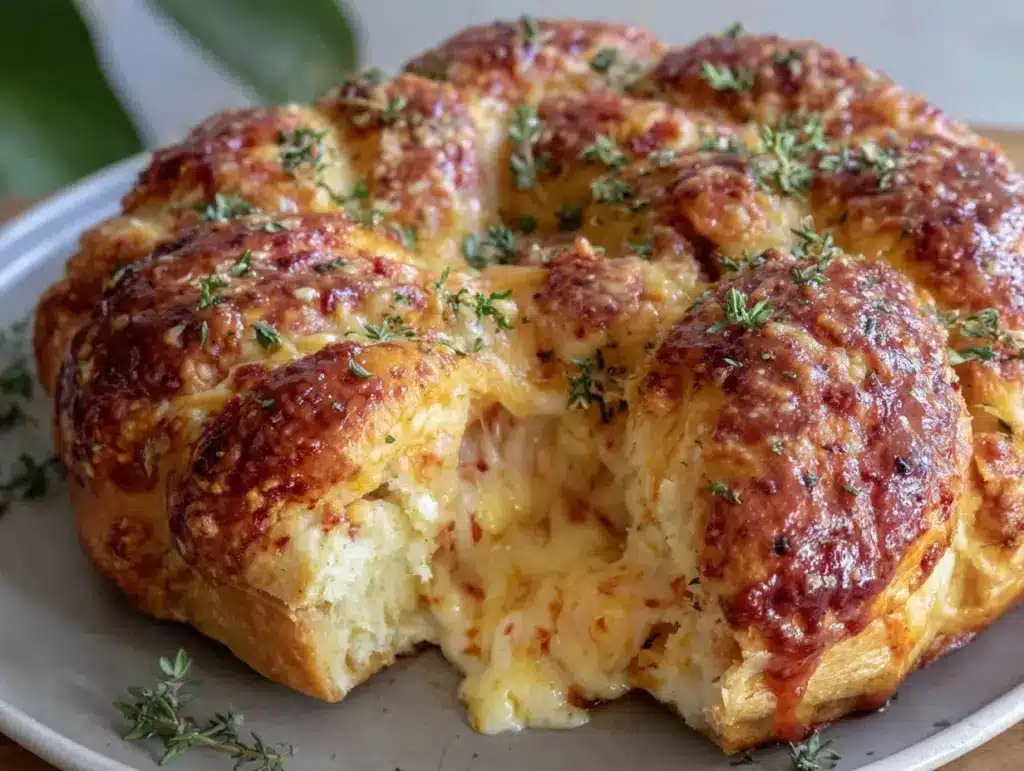 cheese-stuffed king cake - featured image