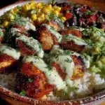 chicken burrito bowls - featured image