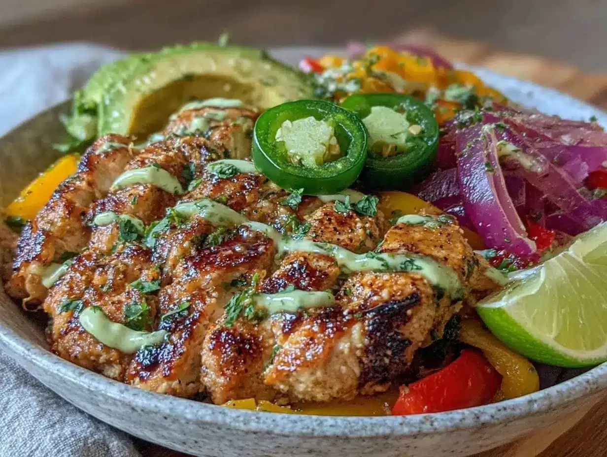 chicken fajita bowl preparation steps