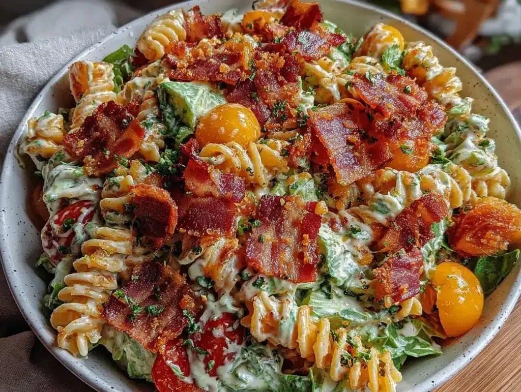 creamy BLT pasta salad - featured image