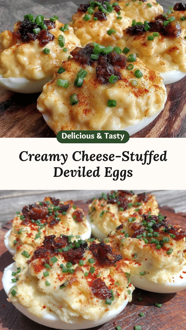 creamy cheese-stuffed deviled eggs recipe