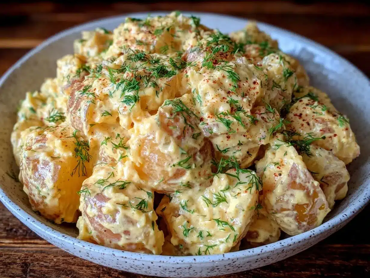 creamy classic potato salad preparation steps