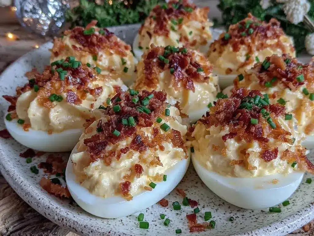 creamy deviled eggs - featured image