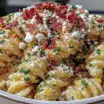 creamy elote pasta salad - featured image