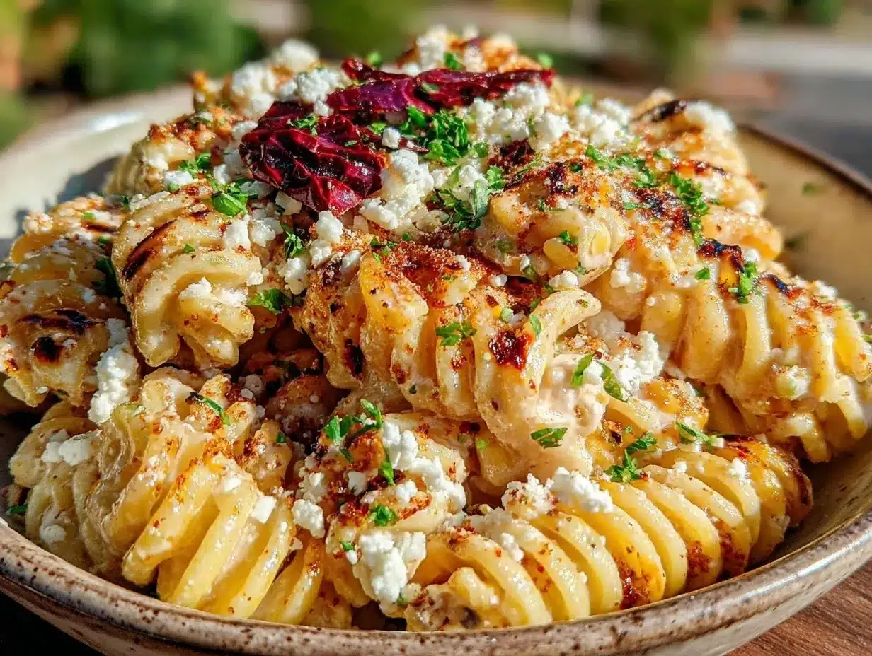 creamy elote pasta salad preparation steps