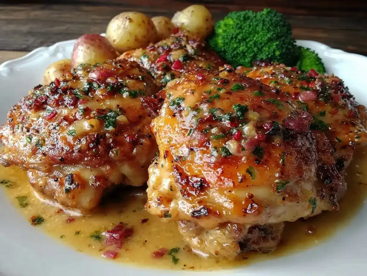 creamy garlic parmesan chicken thighs preparation steps