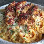 creamy gooey cajun chicken pasta - featured image