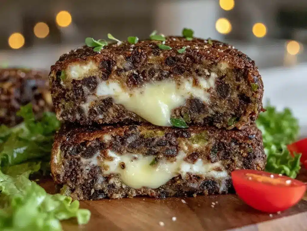 creamy keto black bean burgers - featured image