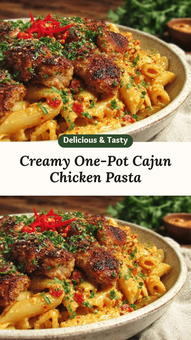 creamy one-pot Cajun chicken pasta recipe