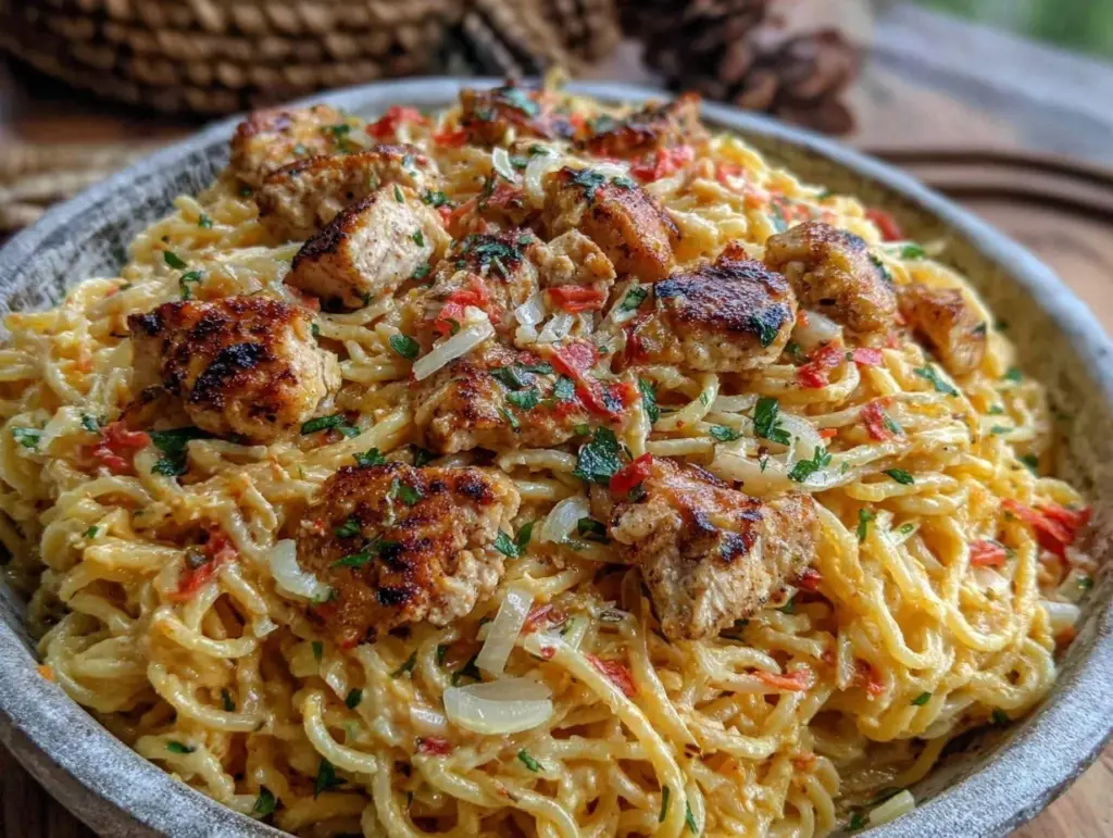 creamy one-pot honey mustard chicken pasta - featured image