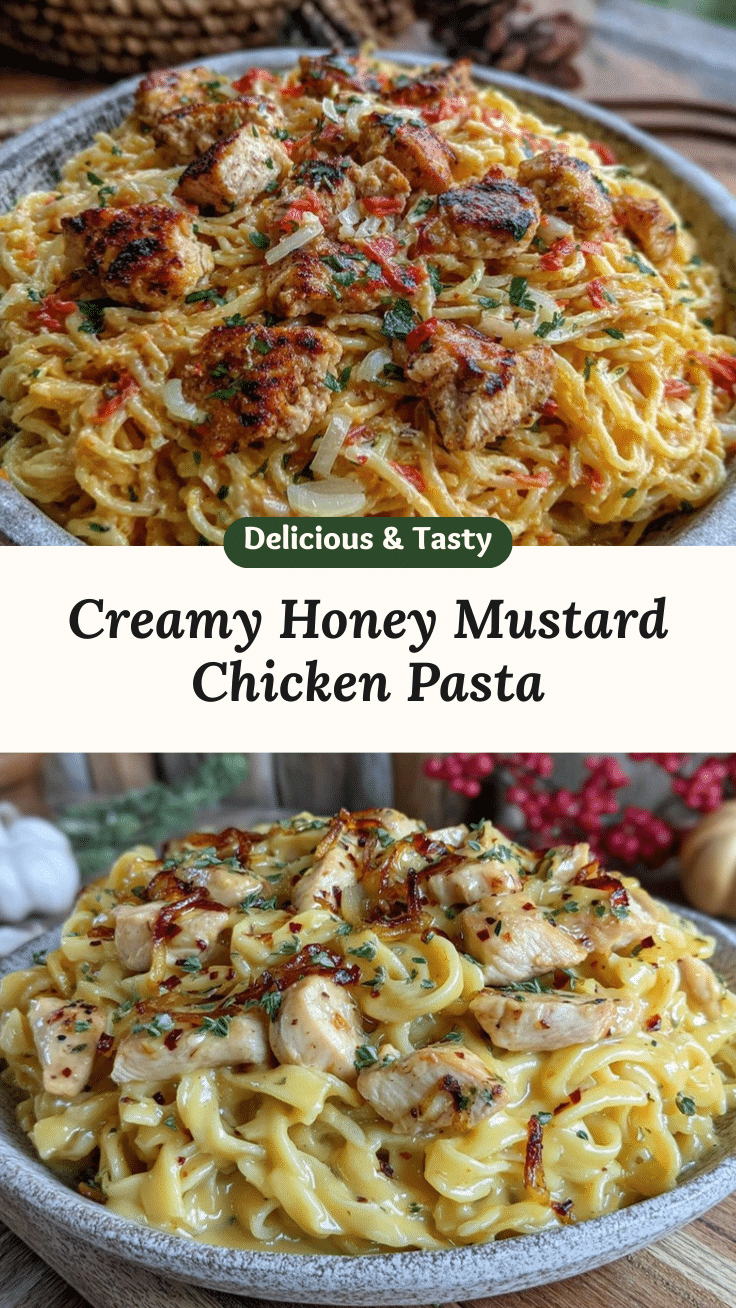 creamy one-pot honey mustard chicken pasta recipe