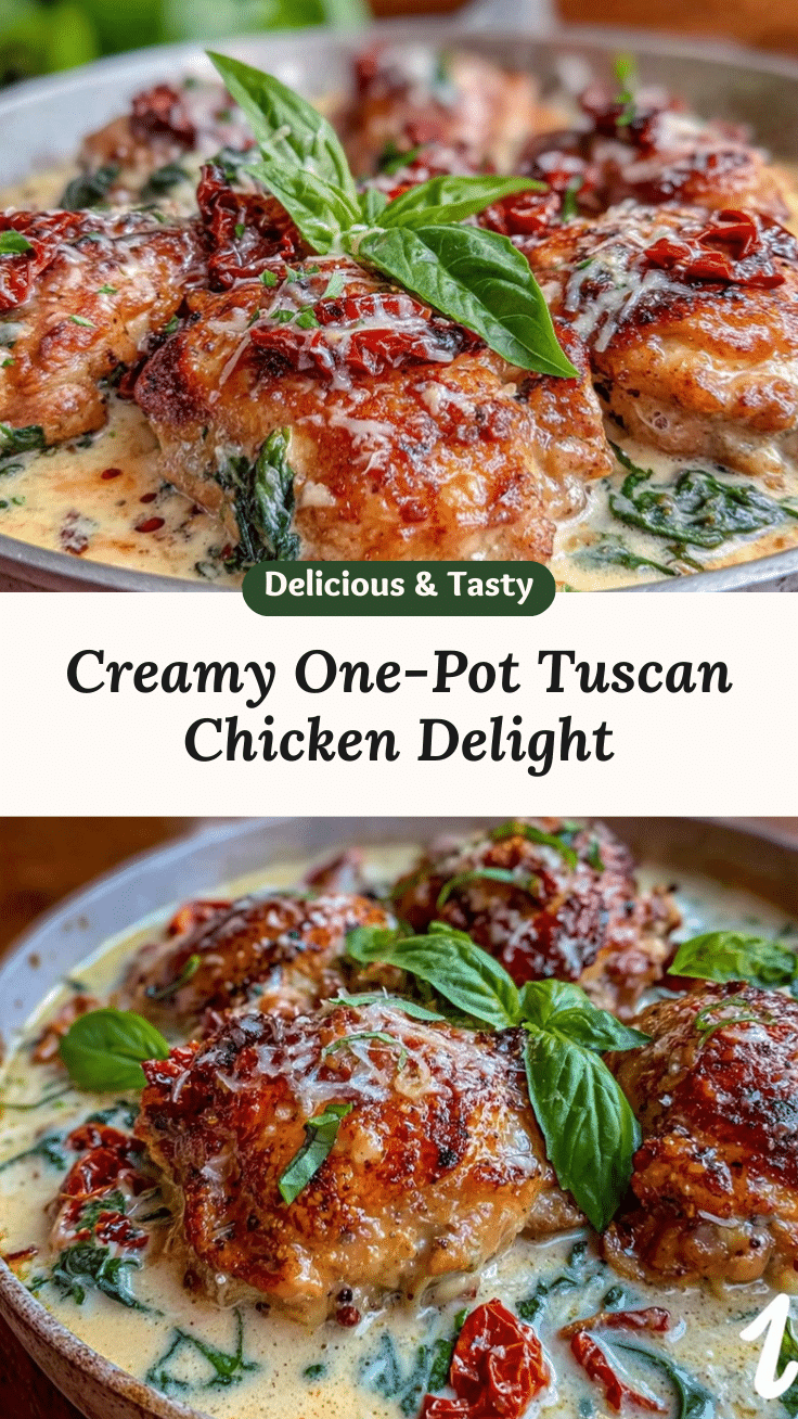 creamy one-pot tuscan chicken recipe