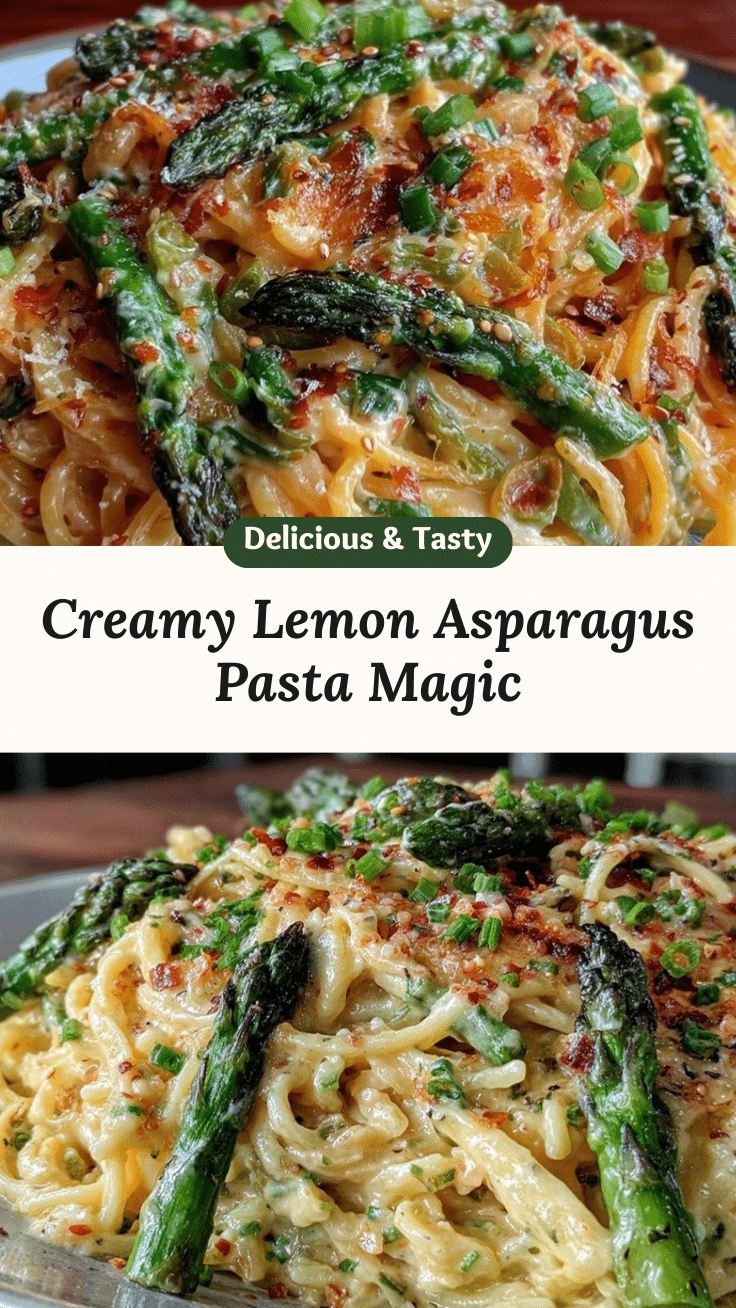 creamy sheet pan lemon asparagus pasta recipe