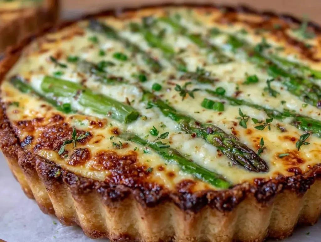 creamy spring vegetable quiche with swiss cheese - featured image