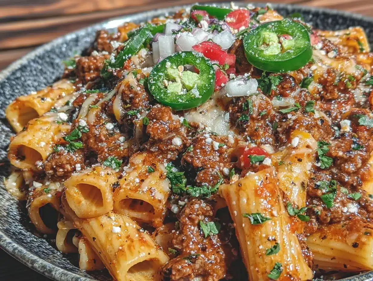 creamy taco pasta preparation steps