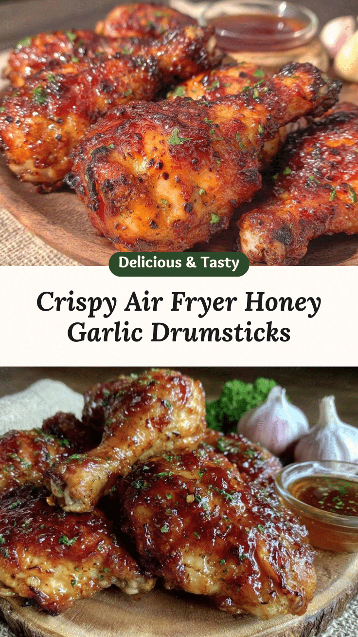 crispy air fryer honey garlic chicken drumsticks recipe
