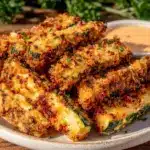 crispy air fryer zucchini fries - featured image