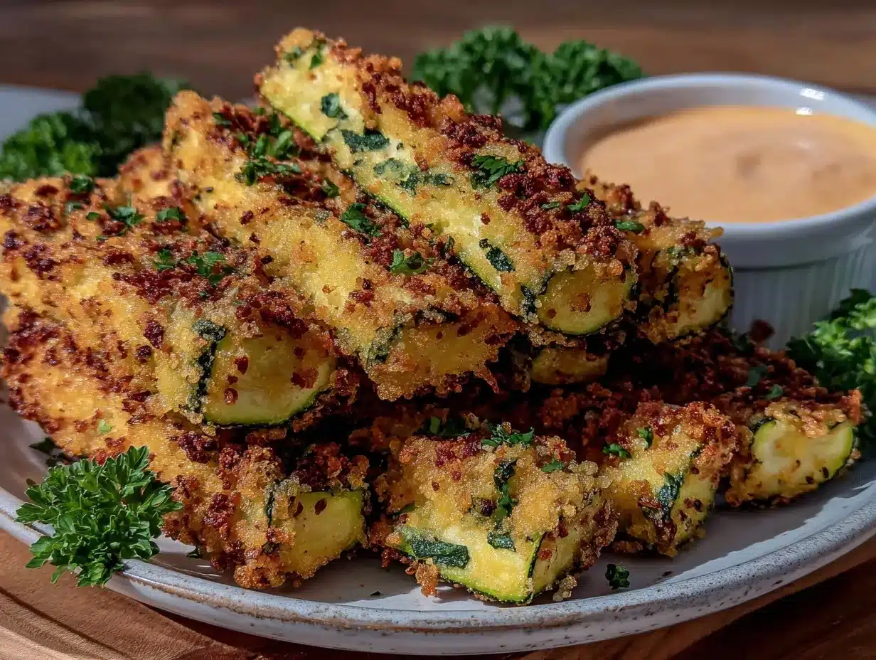 crispy air fryer zucchini fries preparation steps