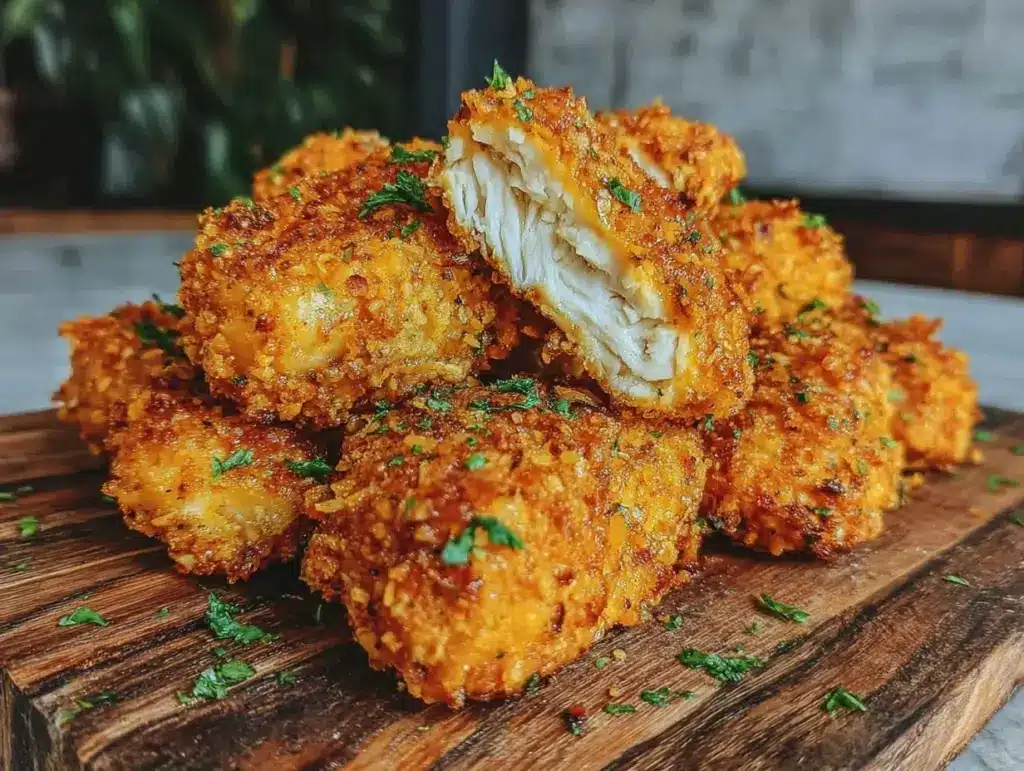 crispy baked parmesan chicken tenders - featured image