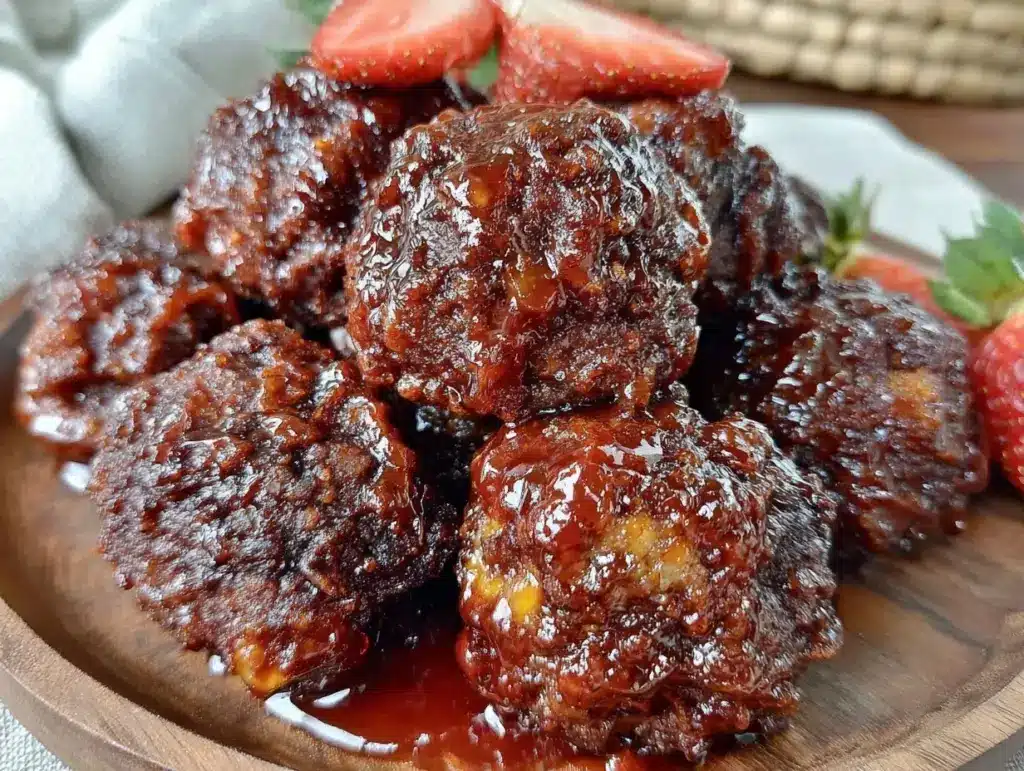 crispy bbq meatballs - featured image