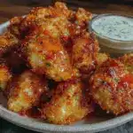 crispy buffalo cauliflower bites - featured image