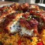 crispy chicken enchilada rice - featured image