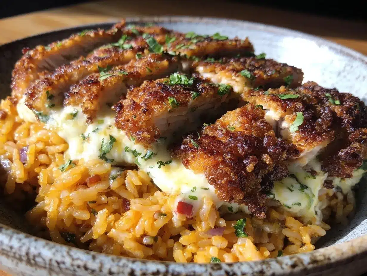 crispy chicken enchilada rice preparation steps