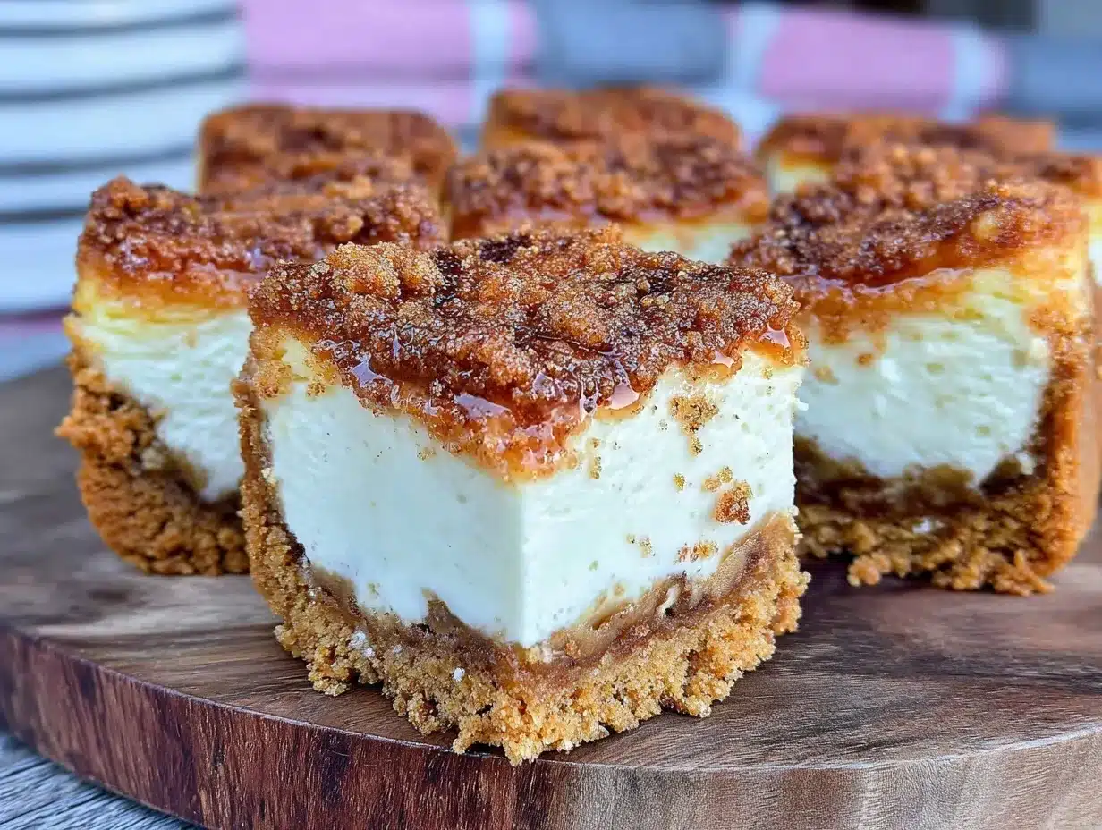 crispy churro cheesecake bars preparation steps