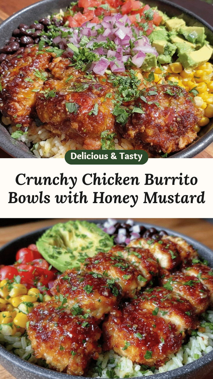 crispy crunchy chicken burrito bowls recipe