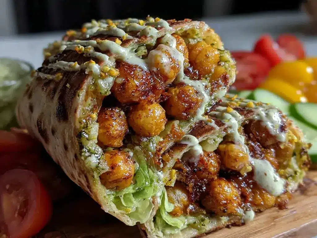 crispy crunchy chickpea shawarma - featured image