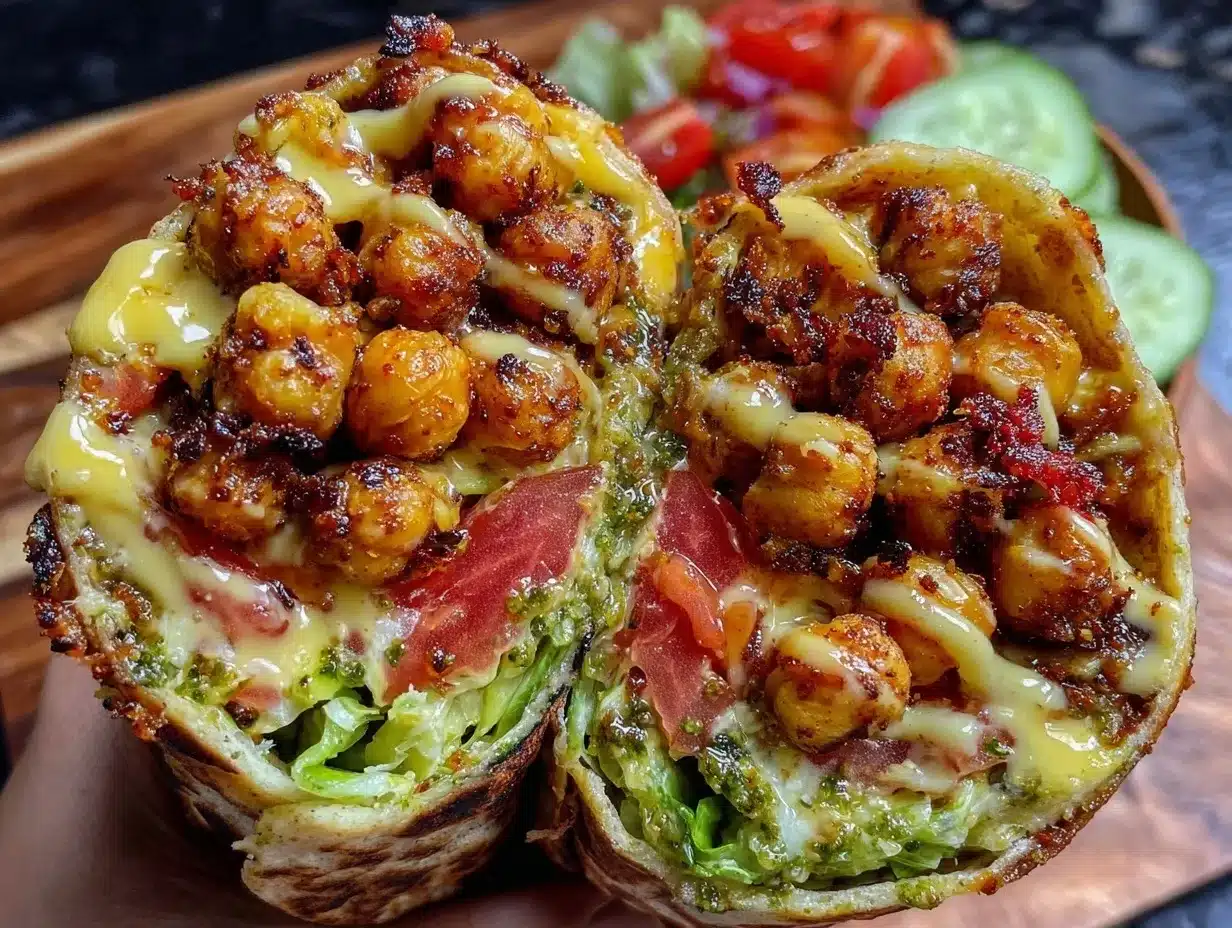 crispy crunchy chickpea shawarma preparation steps