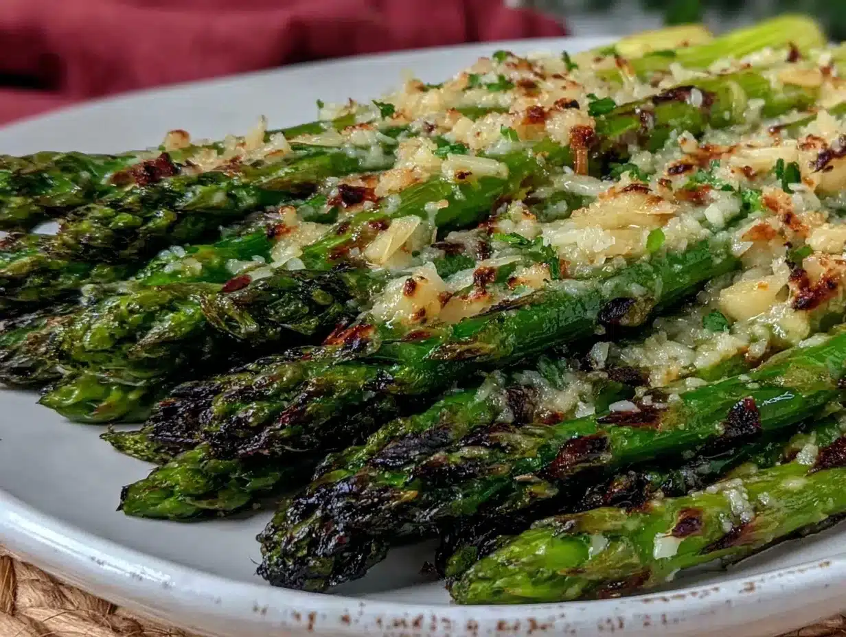 crispy garlic parmesan roasted asparagus preparation steps