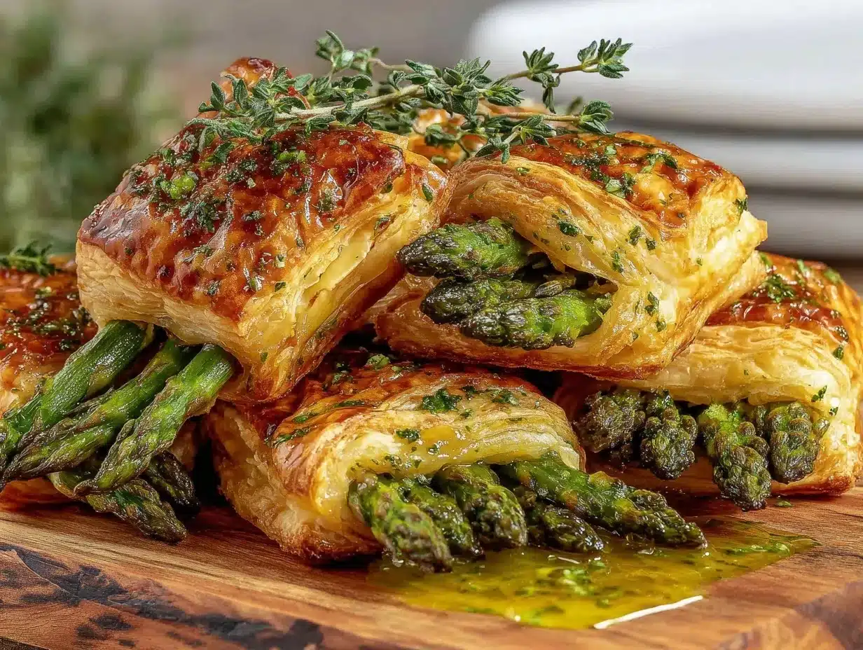 crispy high-protein asparagus puff pastry bites preparation steps