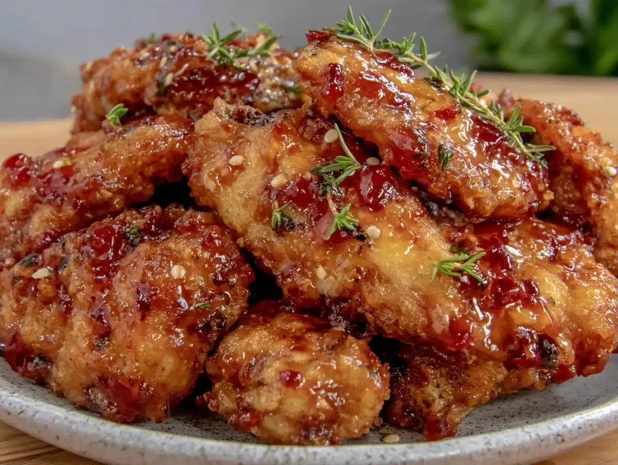 crispy honey garlic glazed chicken wings preparation steps