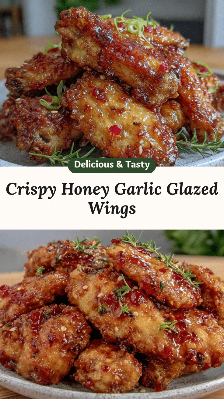 crispy honey garlic glazed chicken wings recipe