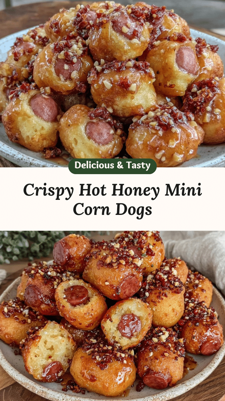 crispy hot honey mini corn dog bites recipe