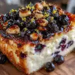 crispy lemon blueberry cheesecake bars - featured image