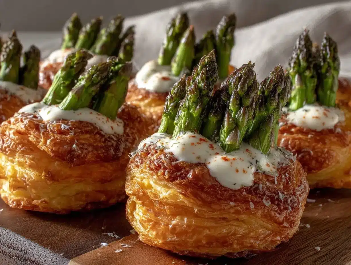 crispy overnight asparagus puff pastry bites preparation steps