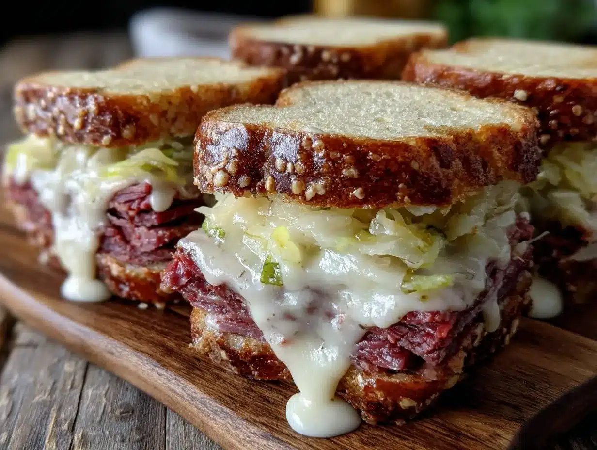 Crispy Reuben Sandwich Sliders preparation steps