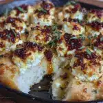 crispy skillet cottage cheese flatbread - featured image