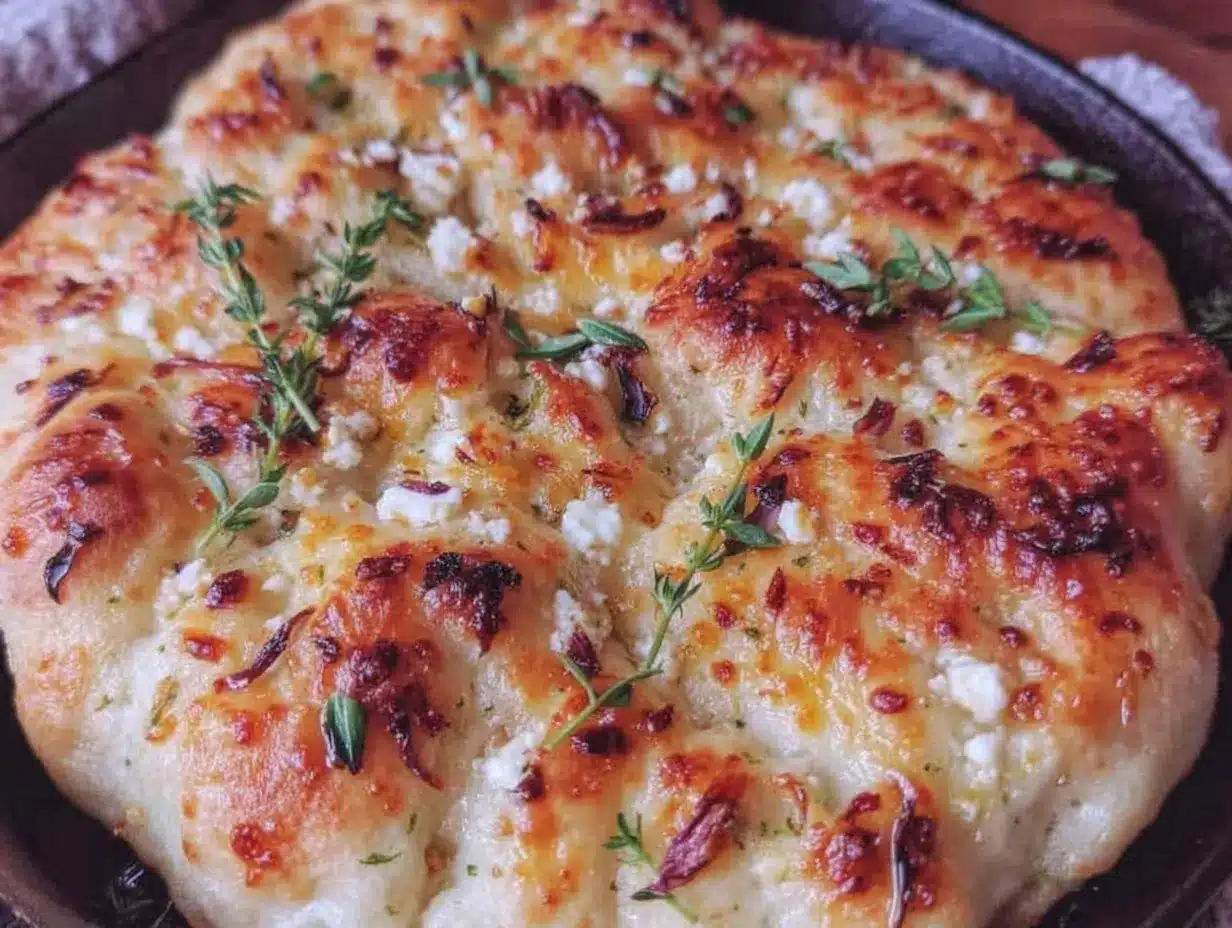 crispy skillet cottage cheese flatbread preparation steps