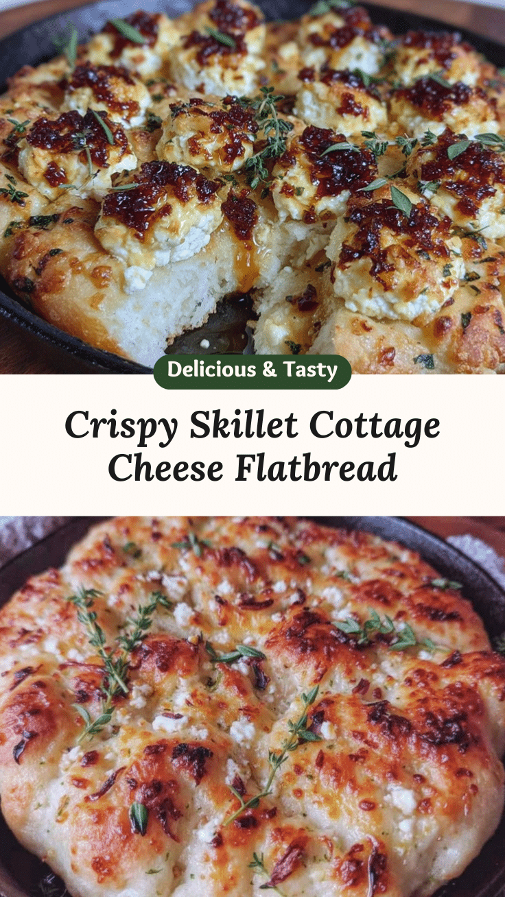 crispy skillet cottage cheese flatbread recipe