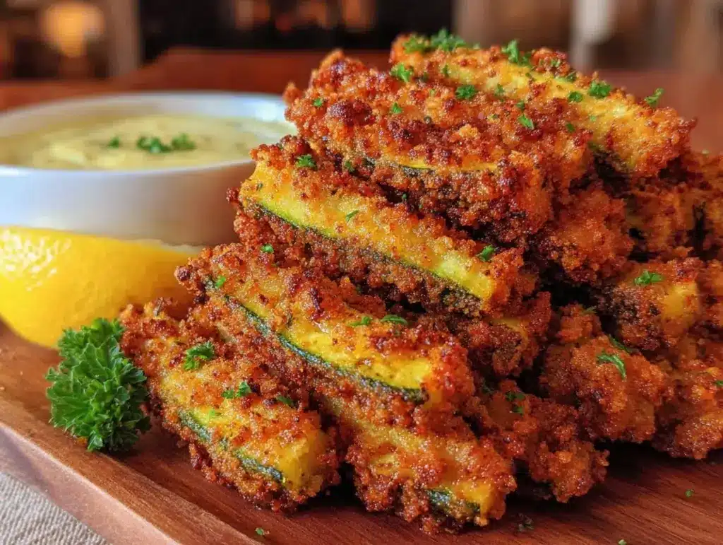 crispy zucchini fries - featured image