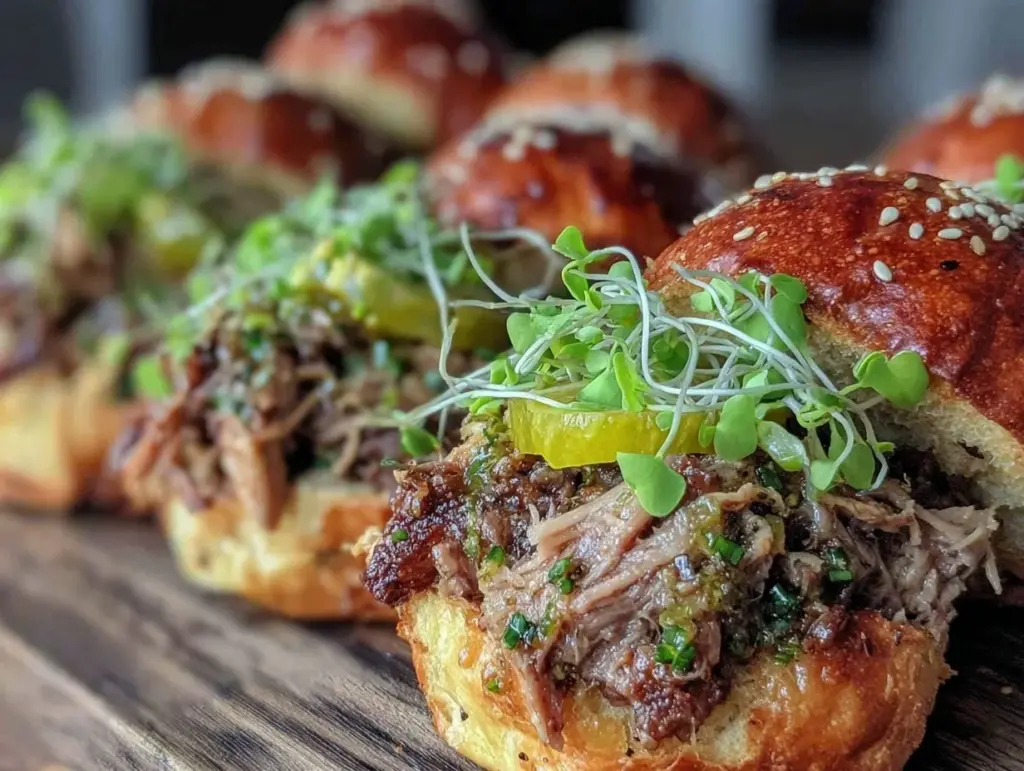 crunchy pulled pork sliders - featured image