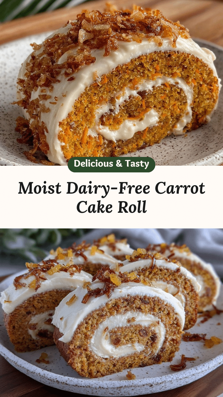 dairy-free carrot cake roll recipe