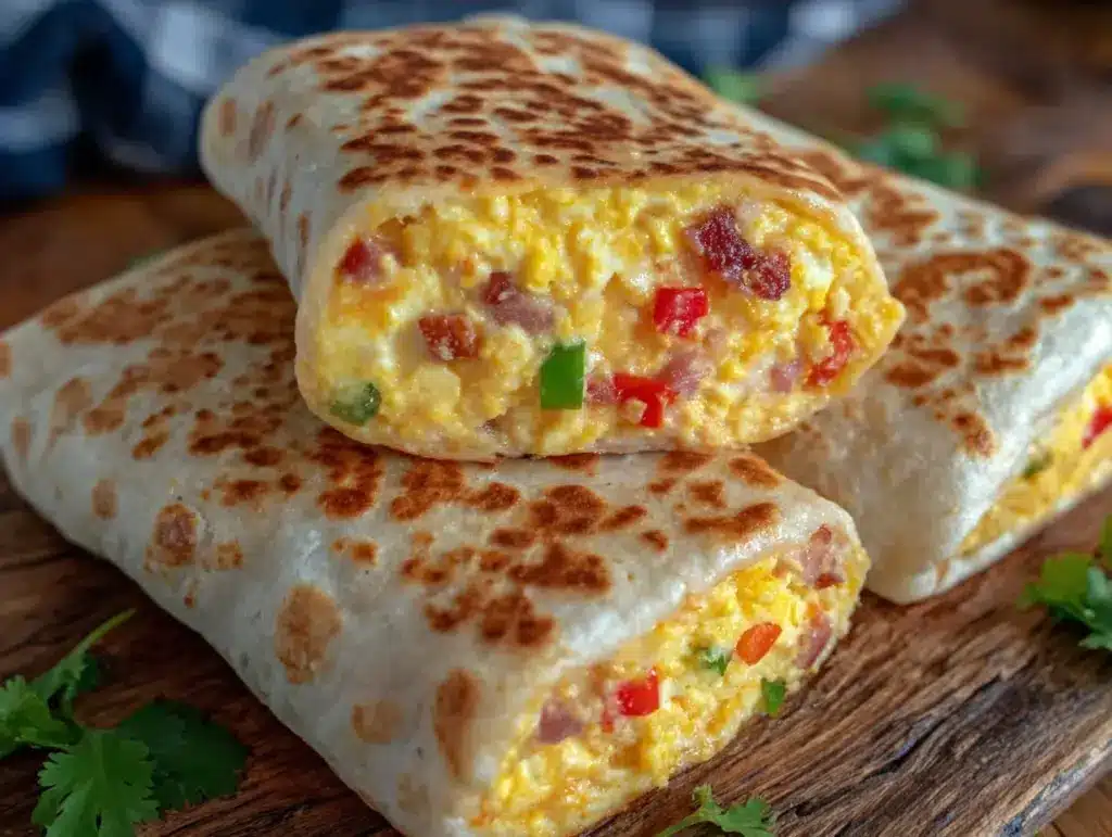 easy breakfast burrito meal prep freezer packs - featured image
