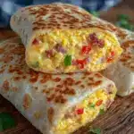 easy breakfast burrito meal prep freezer packs - featured image