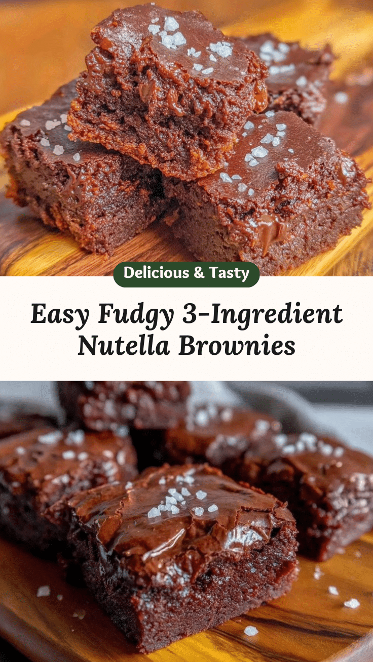 Easy Fudgy Nutella Brownies recipe