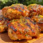 easy honey garlic grilled chicken - featured image
