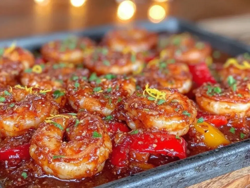 easy sheet pan shrimp étouffée - featured image